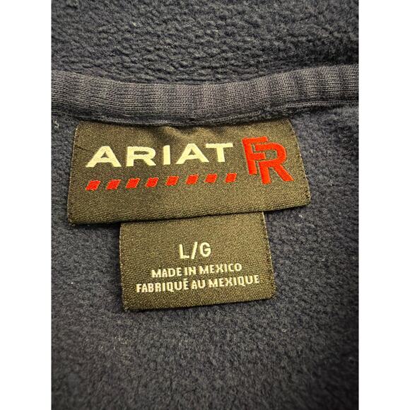 Ariat FR  (flame resistant) Full Zip navy hoodie LG - Picture 3 of 13